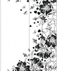 Пескоструйный рисунок Цветы 701